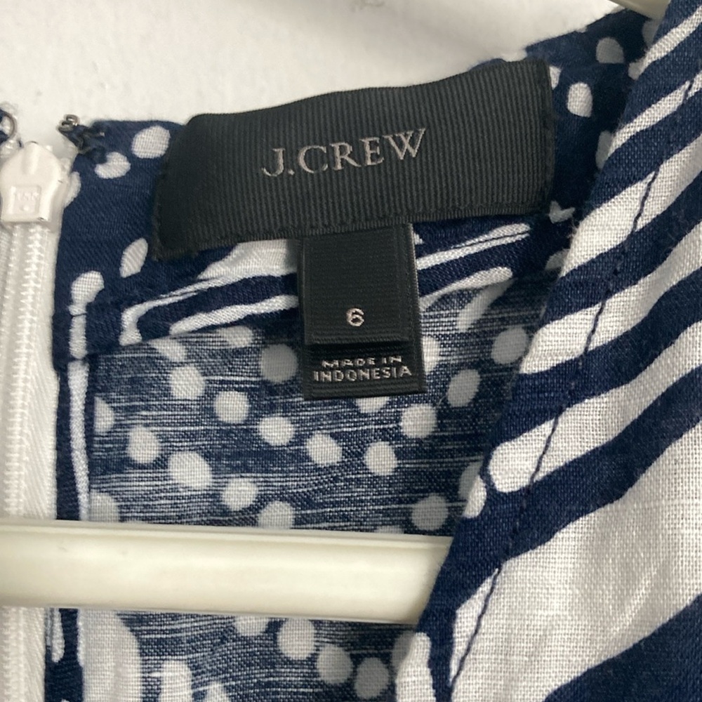 J.Crew jumpsuit navy white size 6 - Picture 4 of 8